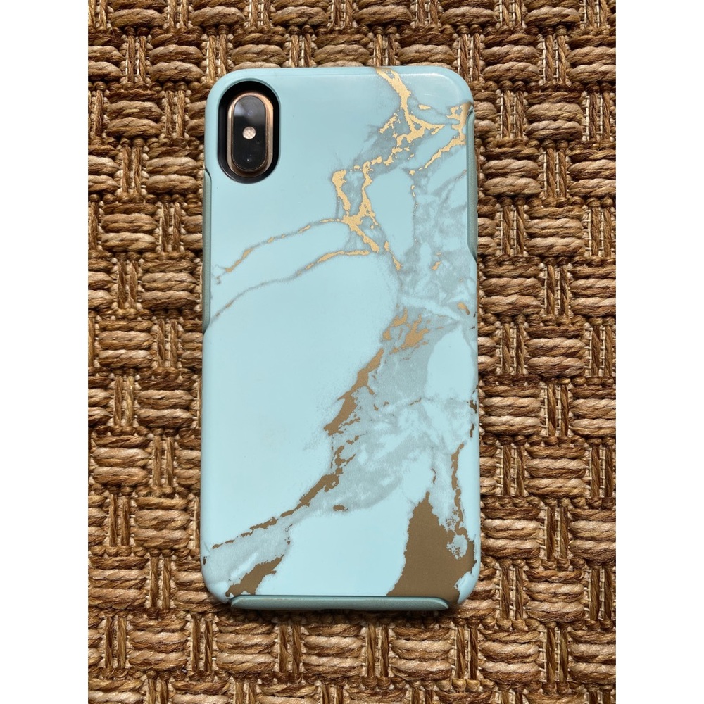 iPhone XS Max Teal Marble Otterbox Symmetry Case
